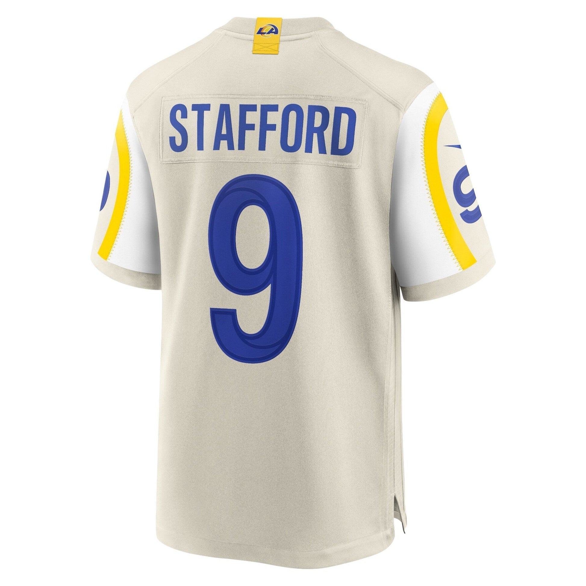 Matthew Stafford Los Angeles Rams Game Jersey - Bone football jersey product view 3