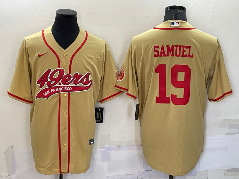 Men's San Francisco 49ers Deebo Samuel Gold Game Jersey Joint Edition football jersey product view 1