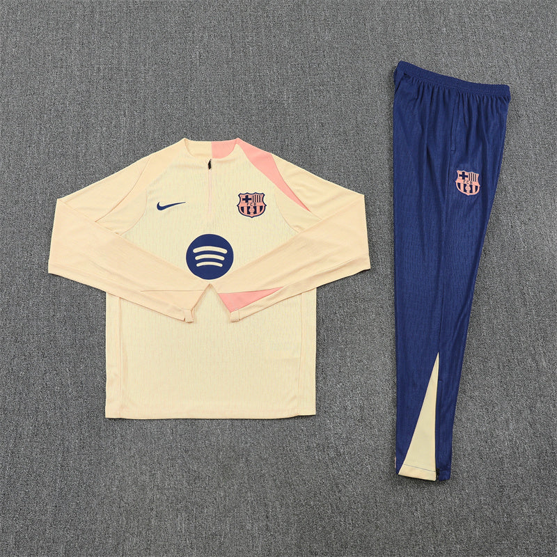 2526 Barcelona Beige Yellow sports jersey product view 2