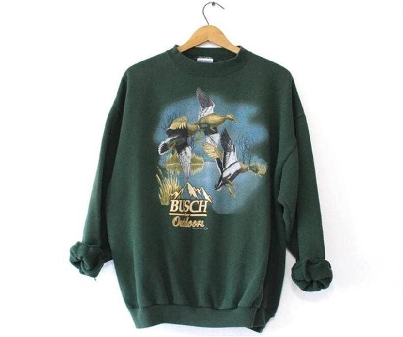 Vintage Busch Beer Outdoors Duck Sweatshirt Gift Unisex Unisex T-shirt, Sweatshirt, Hoodie, Long Sleeve Tee - T-Shirt, Sweatshirt, Hoodie