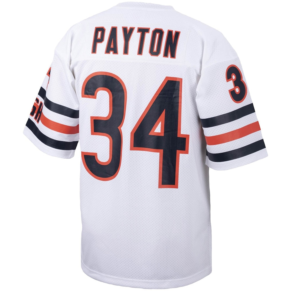 C.Bears #34 Walter Payton White Big & Tall 1985 Retired Player Replica Jersey football jersey product view 1