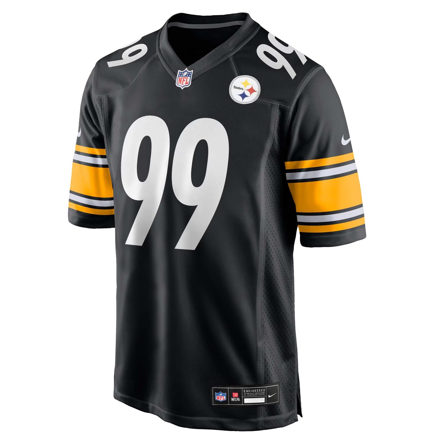 Pittsburgh Steelers Derrick Harmon Black 2025 NFL Draft First Round Pick Game Jersey football jersey product view 1