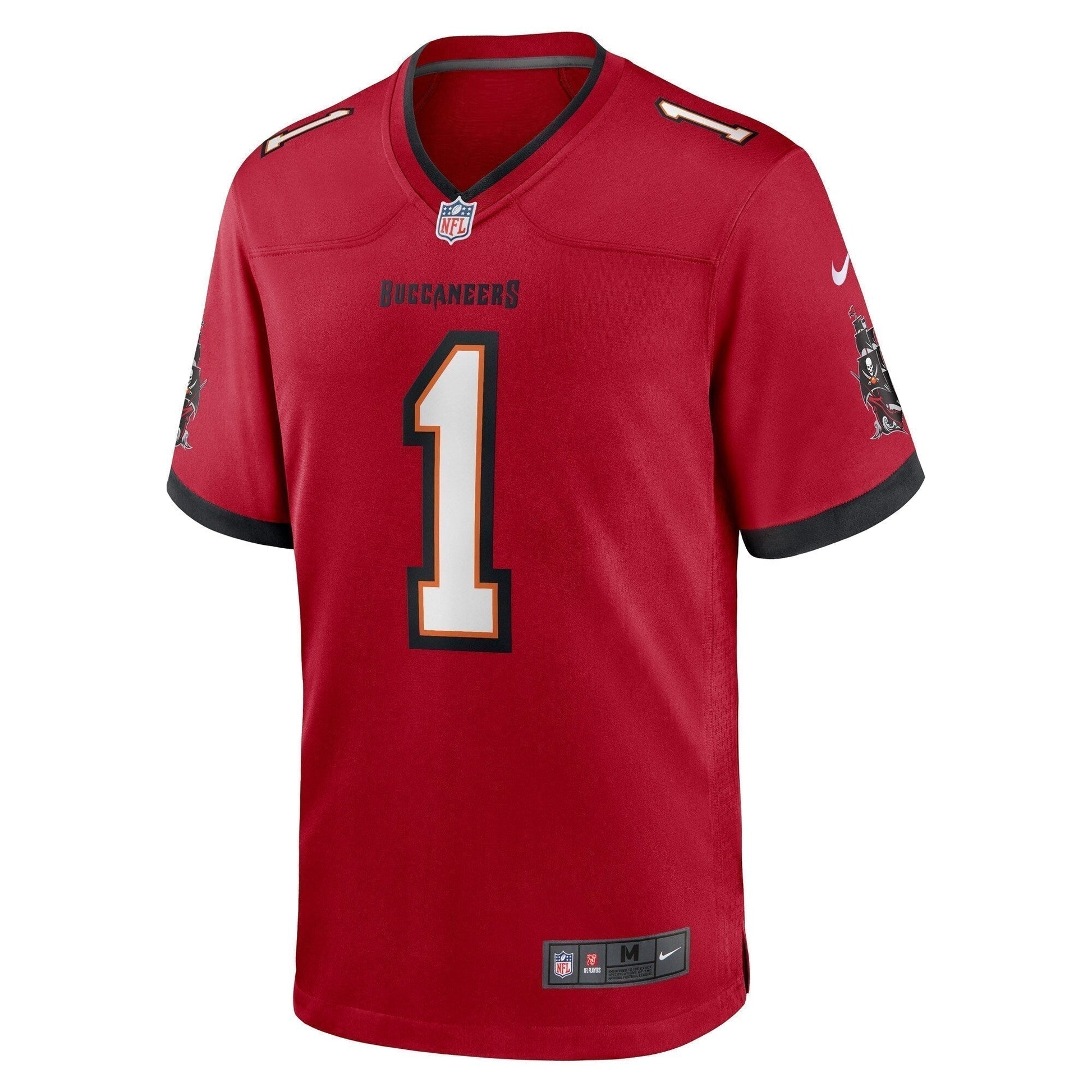 Number 1 Groom Tampa Bay Buccaneers Game Jersey - Red football jersey product view 2