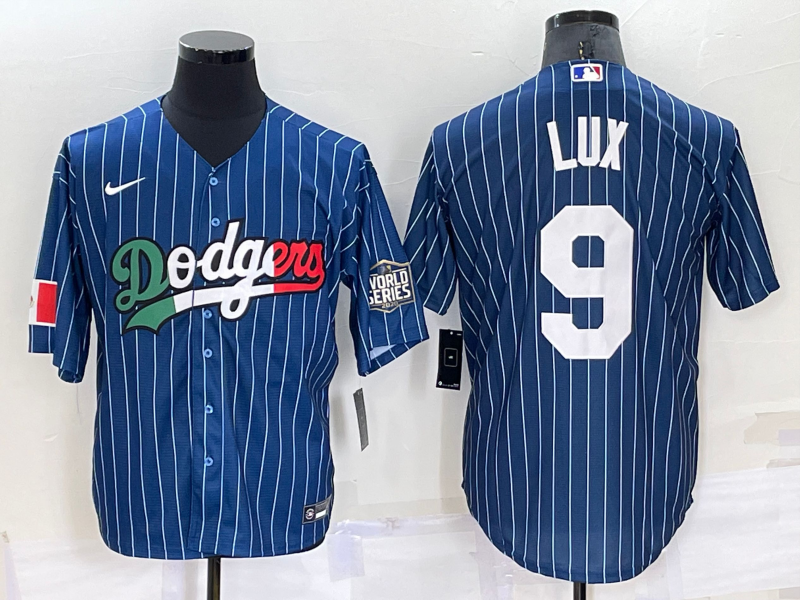 Men's Los Angeles Dodgers Gavin Lux Blue Alternate Game Jersey baseball jersey product view 1