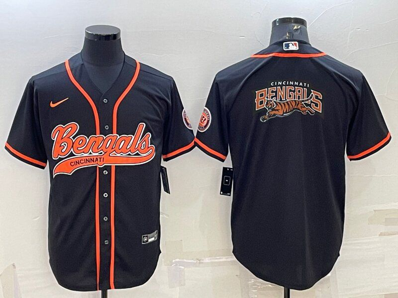 Men's Cincinnati Bengals Black Fashion Jersey1 football jersey product view 1