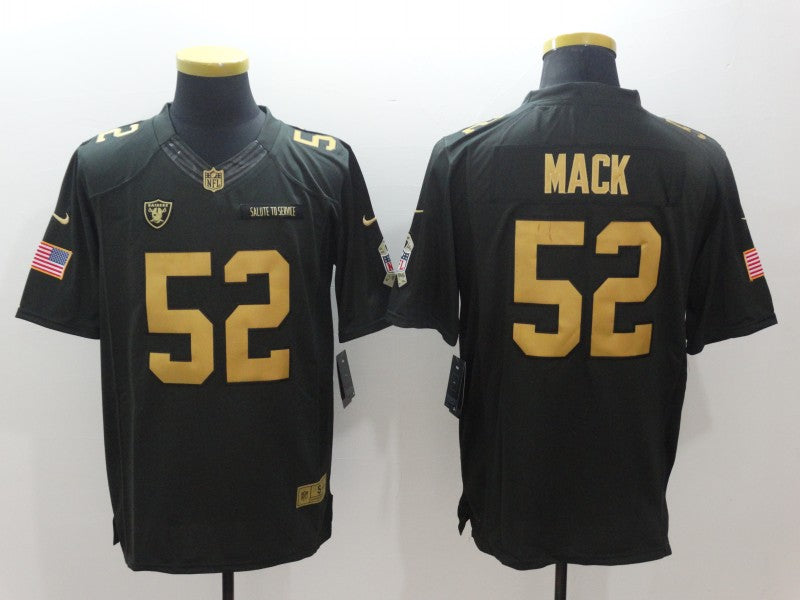 Men's Las Vegas Raiders Khalil Mack #52 Black Game Jersey1 football jersey product view 1