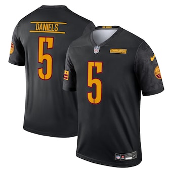 Washington Commanders Jayden Daniels Carbon Black Fashion Jersey football jersey product view 1