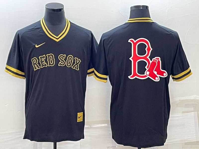 Men's Boston Red Sox Black Alternate Replica Player Jersey baseball jersey product view 1