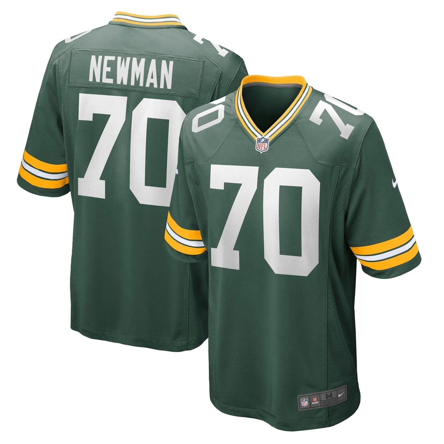 Royce Newman Green Bay Packers Game Jersey - Green football jersey product view 1