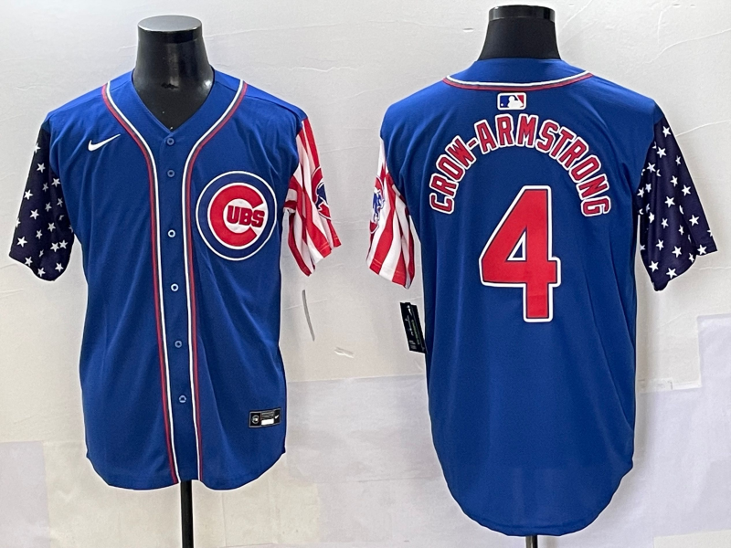 Men's Chicago Cubs Pete Crow-Armstrong #4 Royal Alternate Limited Player Jersey baseball jersey product view 1