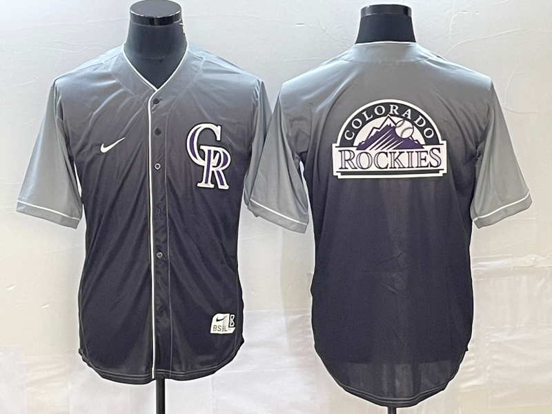 Men's Colorado Rockies Grey Gradient Replica Team Jersey baseball jersey product view 1