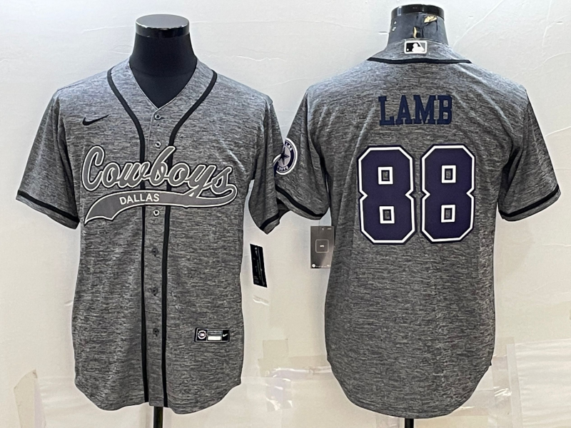 Men's Dallas Cowboys CeeDee Lamb Gray Player Jersey Joint Edition football jersey product view 1