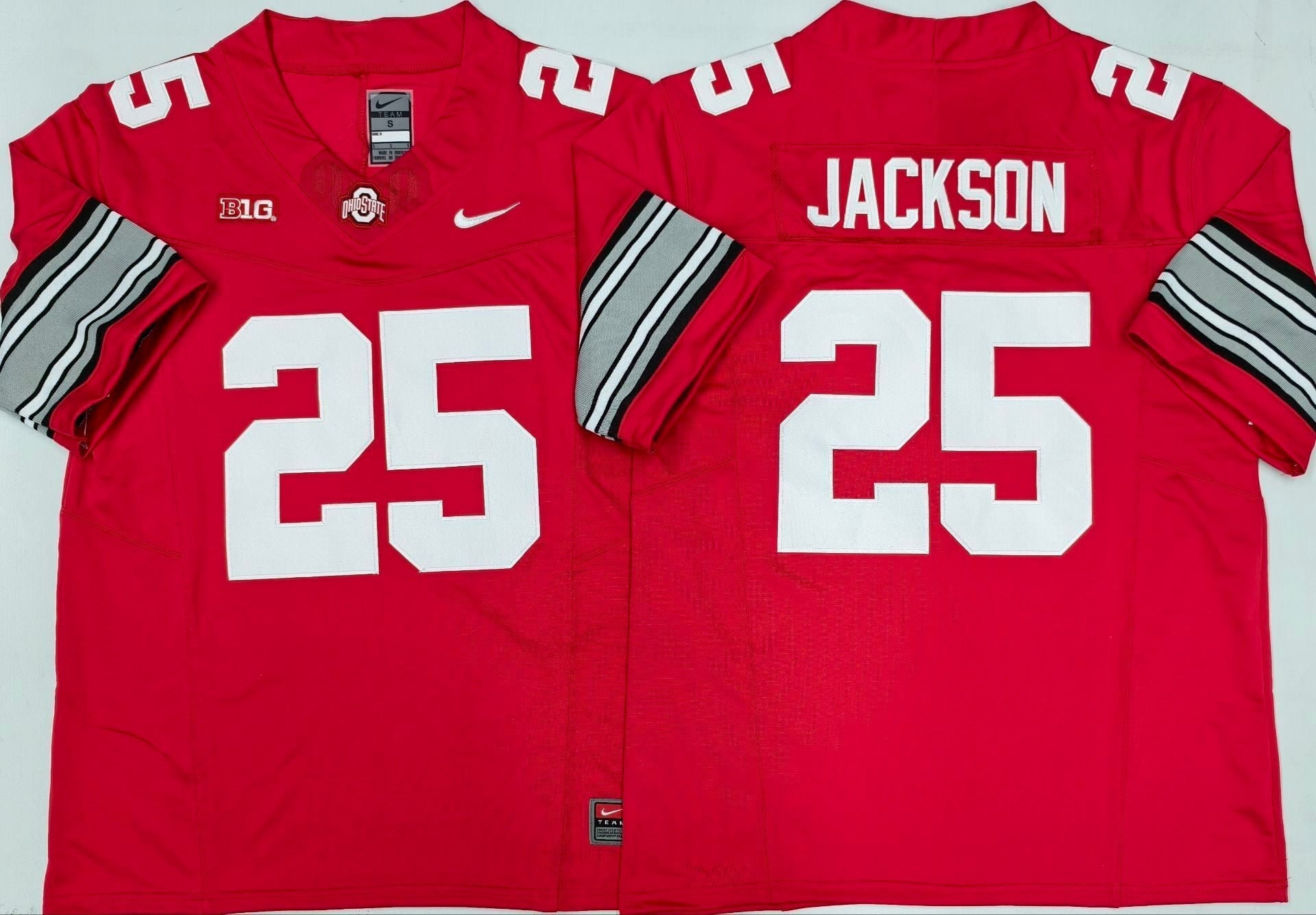 Men's Ohio State Buckeyes Bo Jackson #25 Red Player Jersey sports jersey product view 1