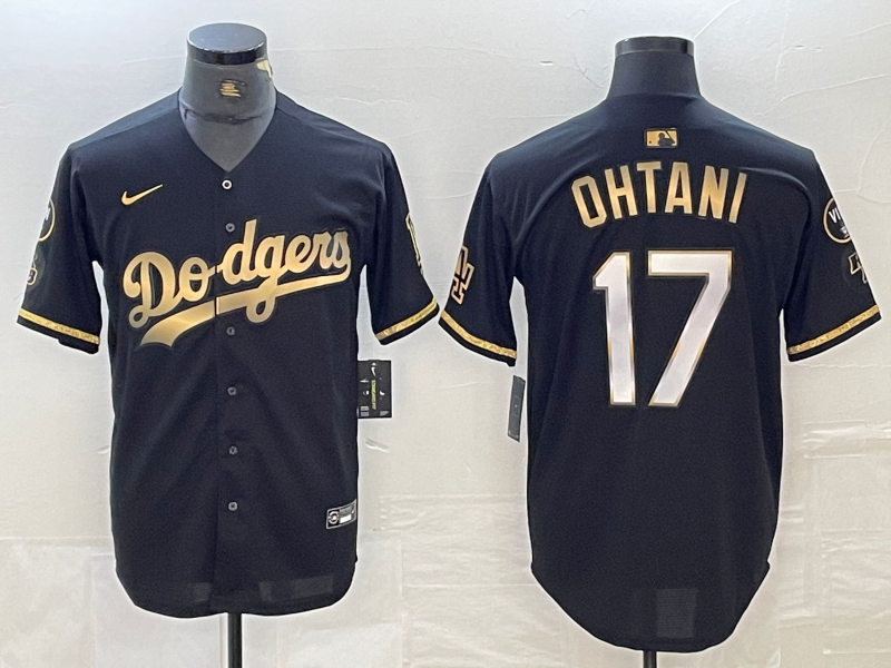 Men's Los Angeles Dodgers Shohei Ohtani Black Limited Game Jersey baseball jersey product view 1