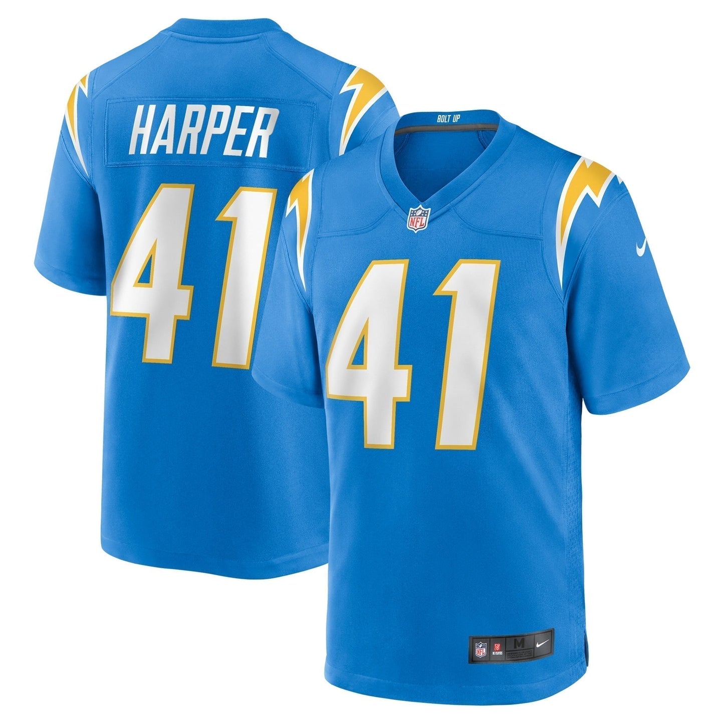 Thomas Harper Los Angeles Chargers Team Game Jersey - Powder Blue football jersey product view 1