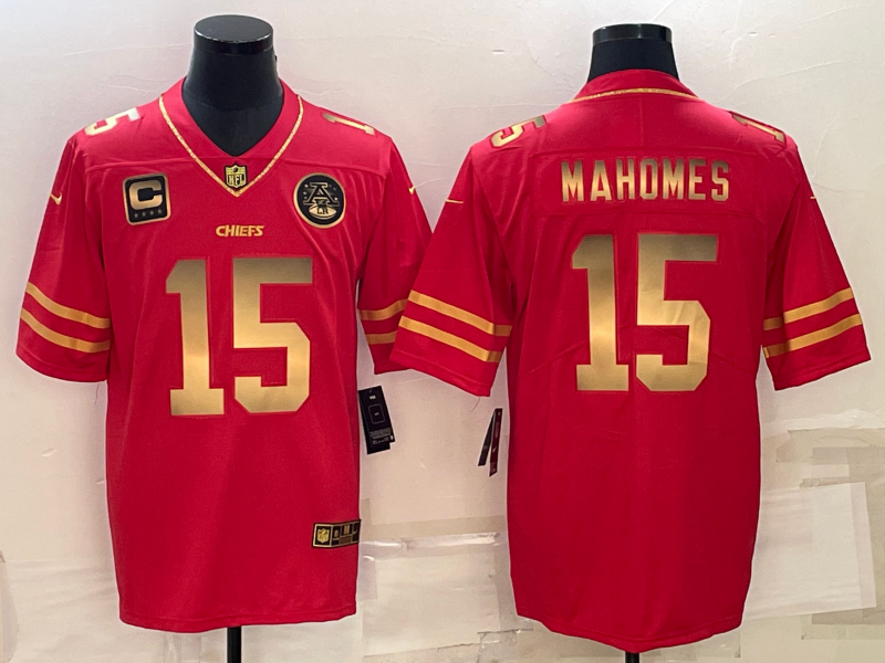 Men's Kansas City Chiefs Patrick Mahomes Red Player Game Jersey football jersey product view 1