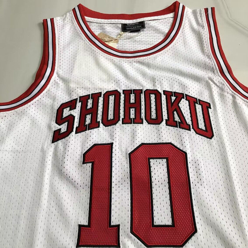 Slam Dunk Sakuragi Hanamichi White 10 MN basketball jersey product view 1
