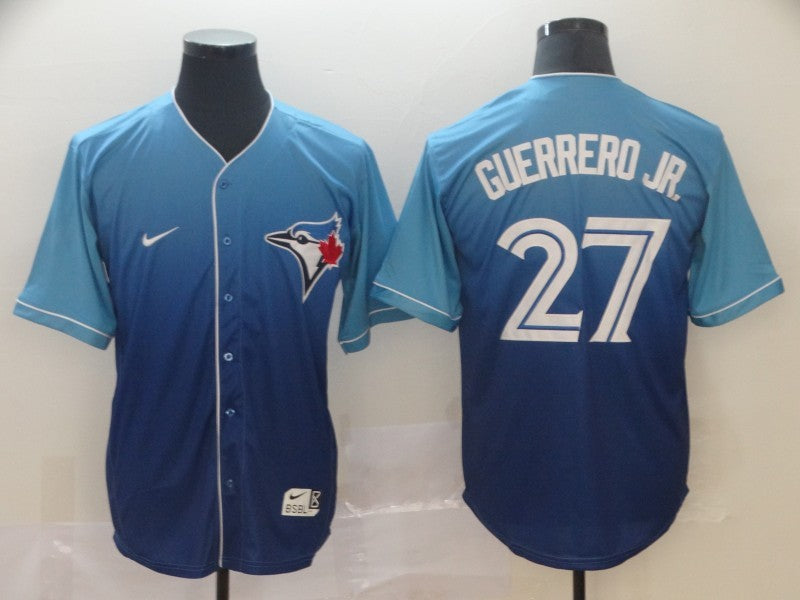 Men's Toronto Blue Jays Vladimir Guerrero Jr. #27 Blue Stitched Jersey1 baseball jersey product view 1