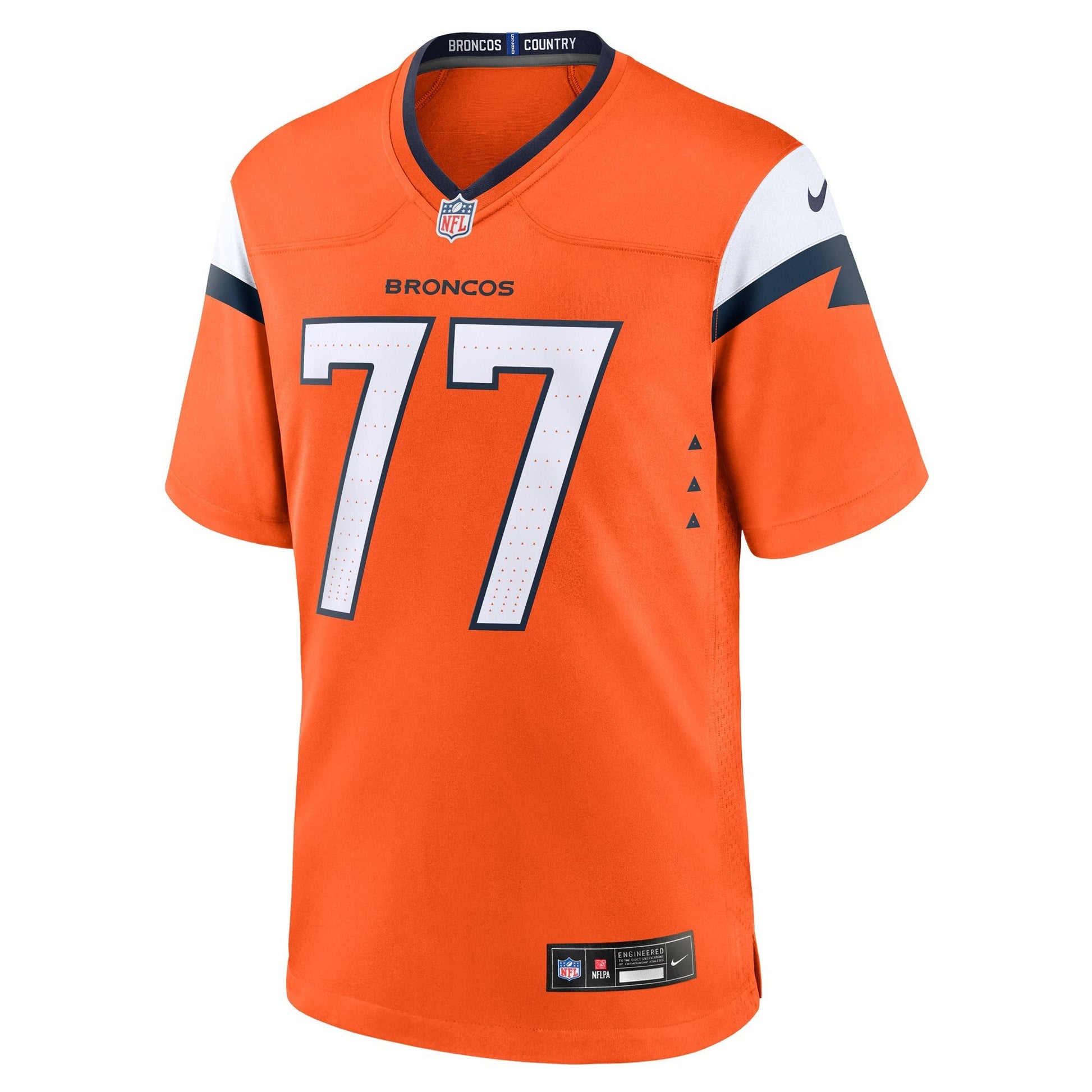 Denver Broncos Quinn Meinerz Orange Team Game Jersey football jersey product view 1
