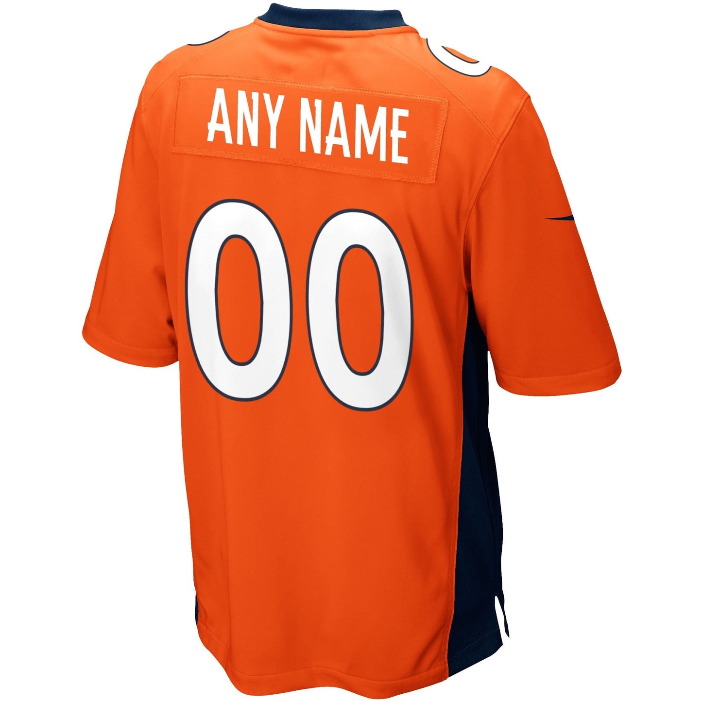 Denver Broncos Custom Game Jersey - Orange football jersey product view 3