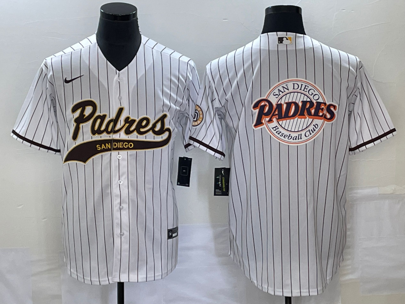 Men's San Diego Padres White Replica Player Jersey1 Joint Edition baseball jersey product view 1
