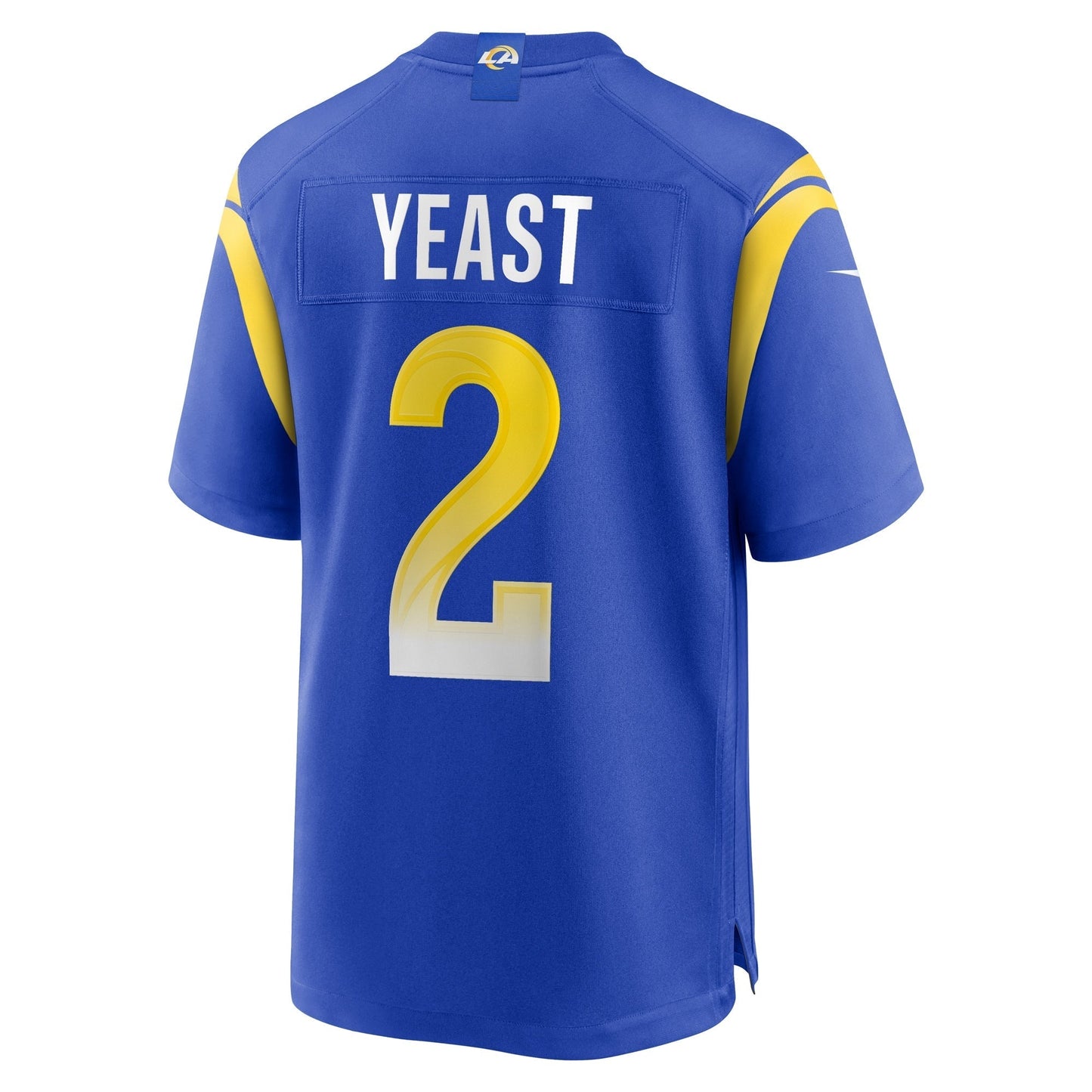 Russ Yeast Los Angeles Rams Home Game Jersey - Royal football jersey product view 3