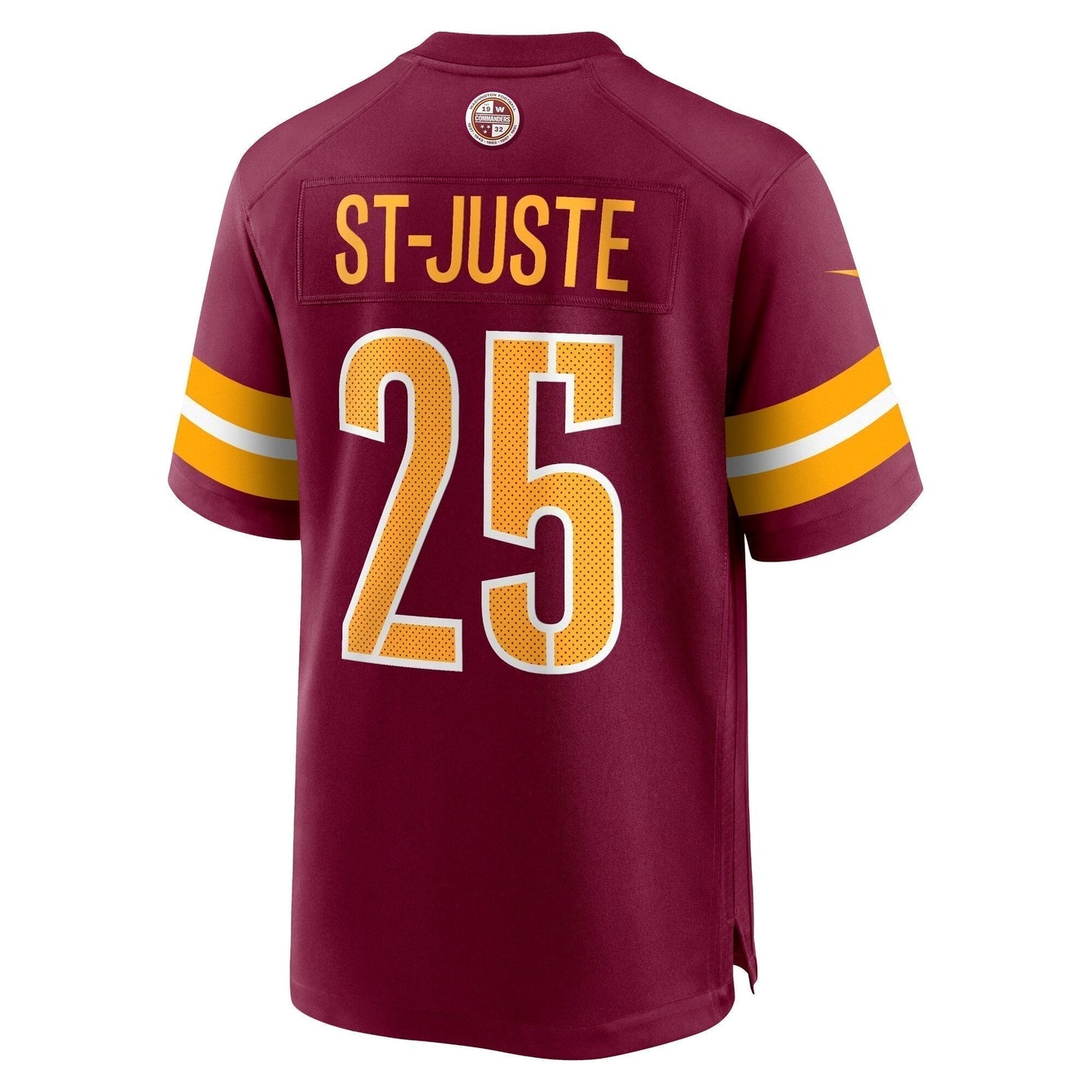 Benjamin St-Juste Washington Commanders Game Jersey - Burgundy football jersey product view 3