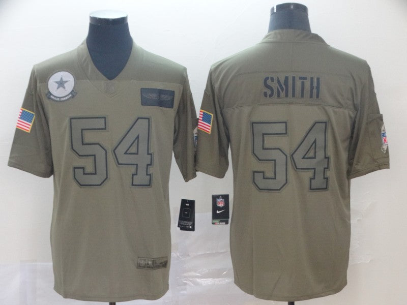 Men's Dallas Cowboys Jaylon Smith #54 Brown Game Jersey1 football jersey product view 1