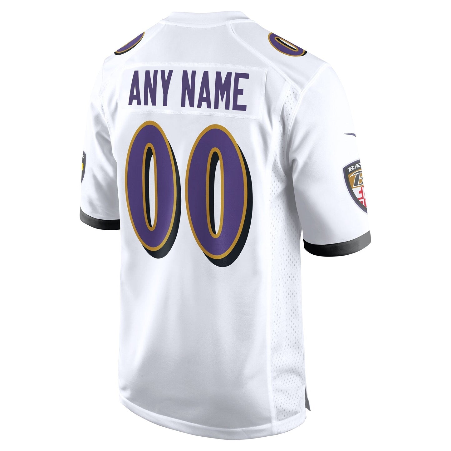 Baltimore Ravens Custom Game Jersey - White football jersey product view 3