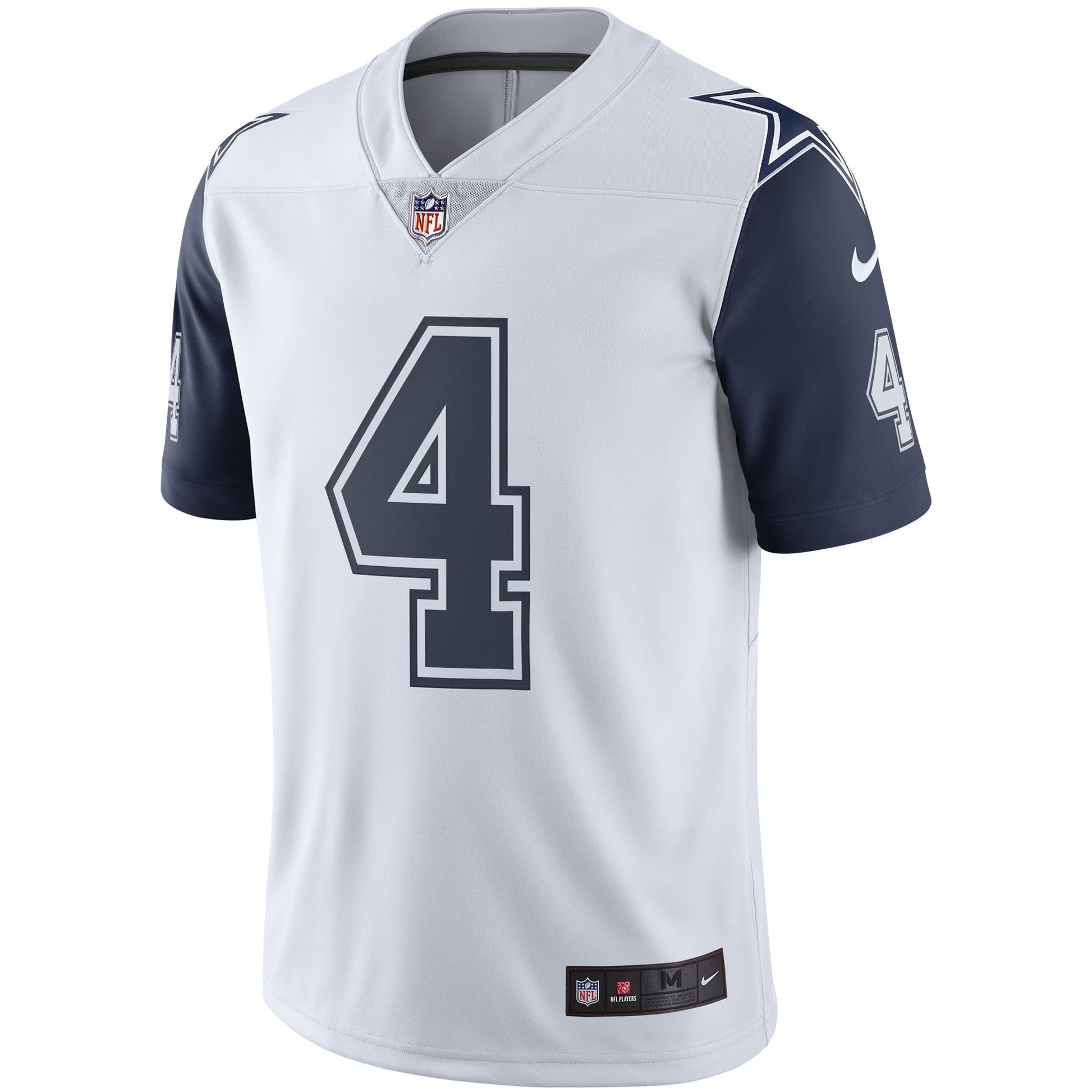 Dallas Cowboys Dak Prescott White Color Rush Vapor Limited Jersey football jersey product view 2
