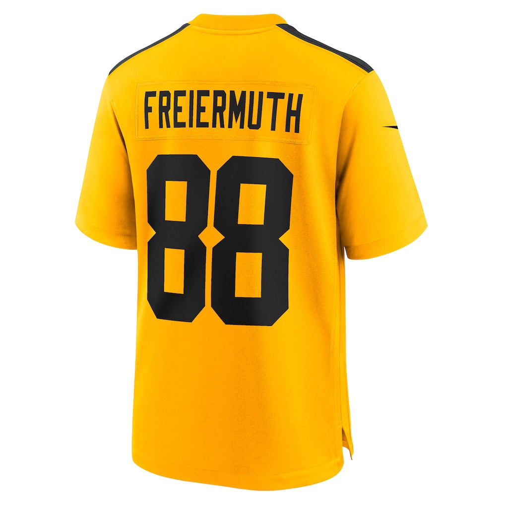 P.Steelers #88 Pat Freiermuth Gold Alternate 1933 Throwback Game Jersey football jersey product view 1