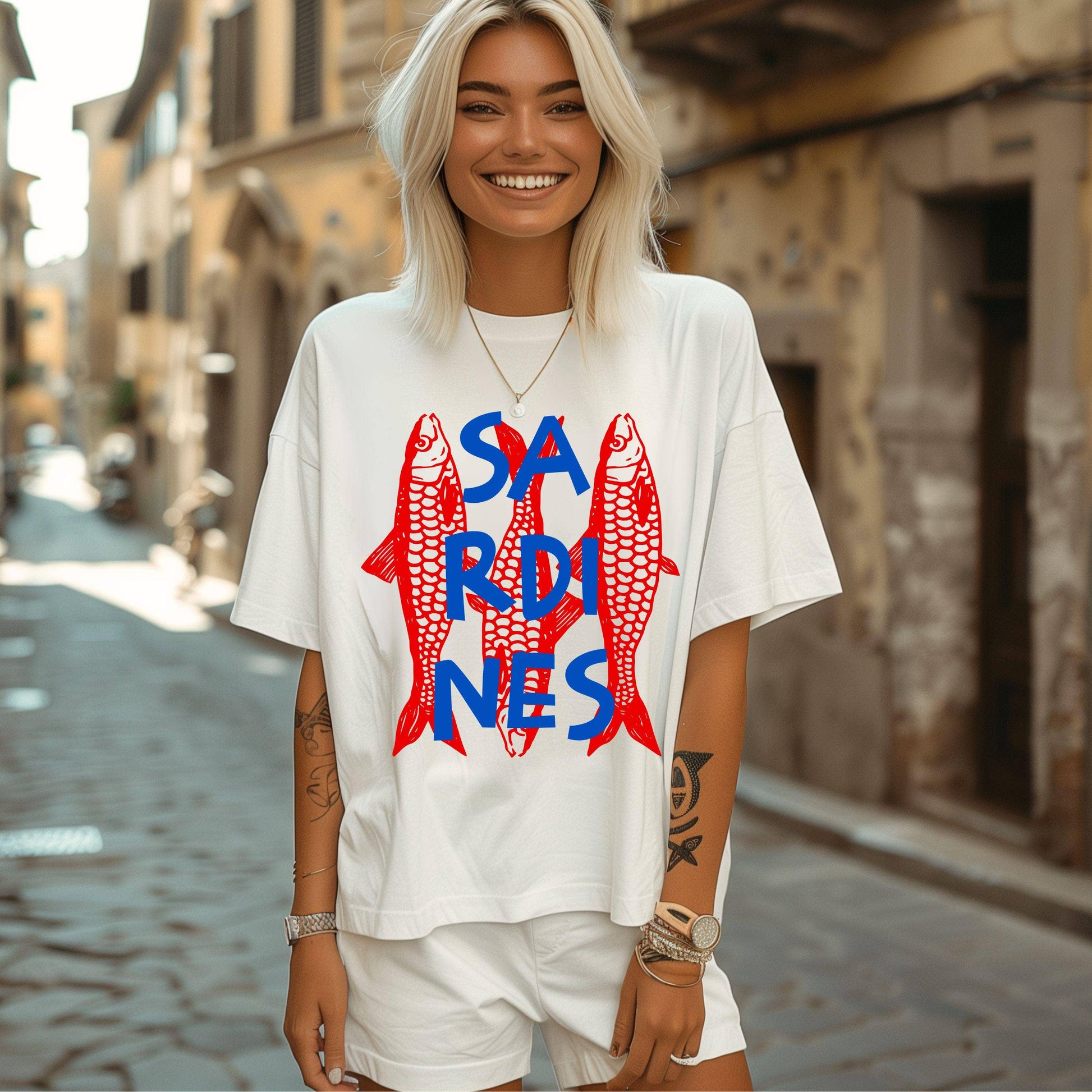 Sardines Lover Graphic Tee, Trendy Tinned Fish Shirt Unisex T-shirt, Sweatshirt, Hoodie, Long Sleeve Tee - T-Shirt, Sweatshirt, Hoodie