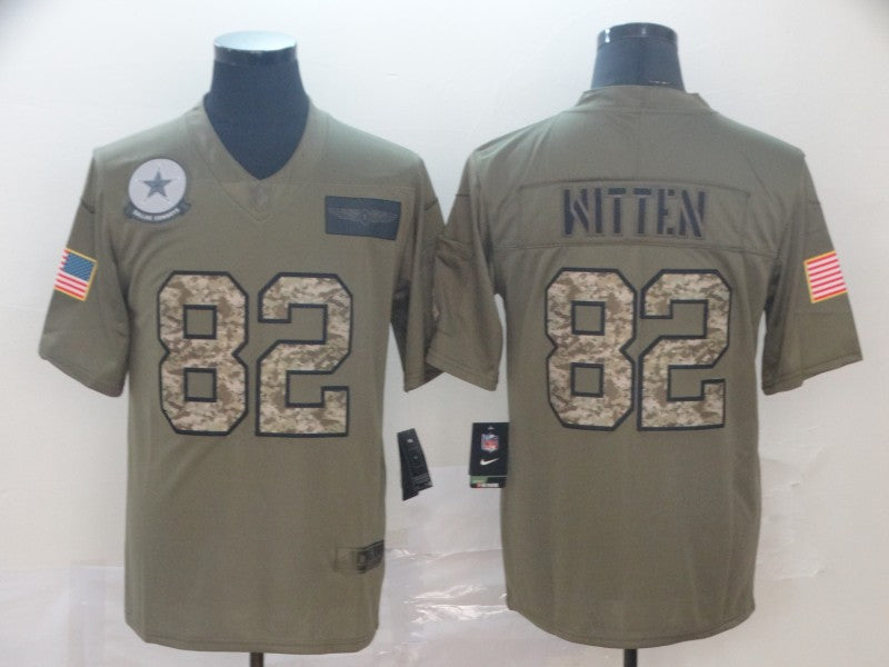 Men's Dallas Cowboys Jason Witten #82 Brown Game Player Jersey1 football jersey product view 1