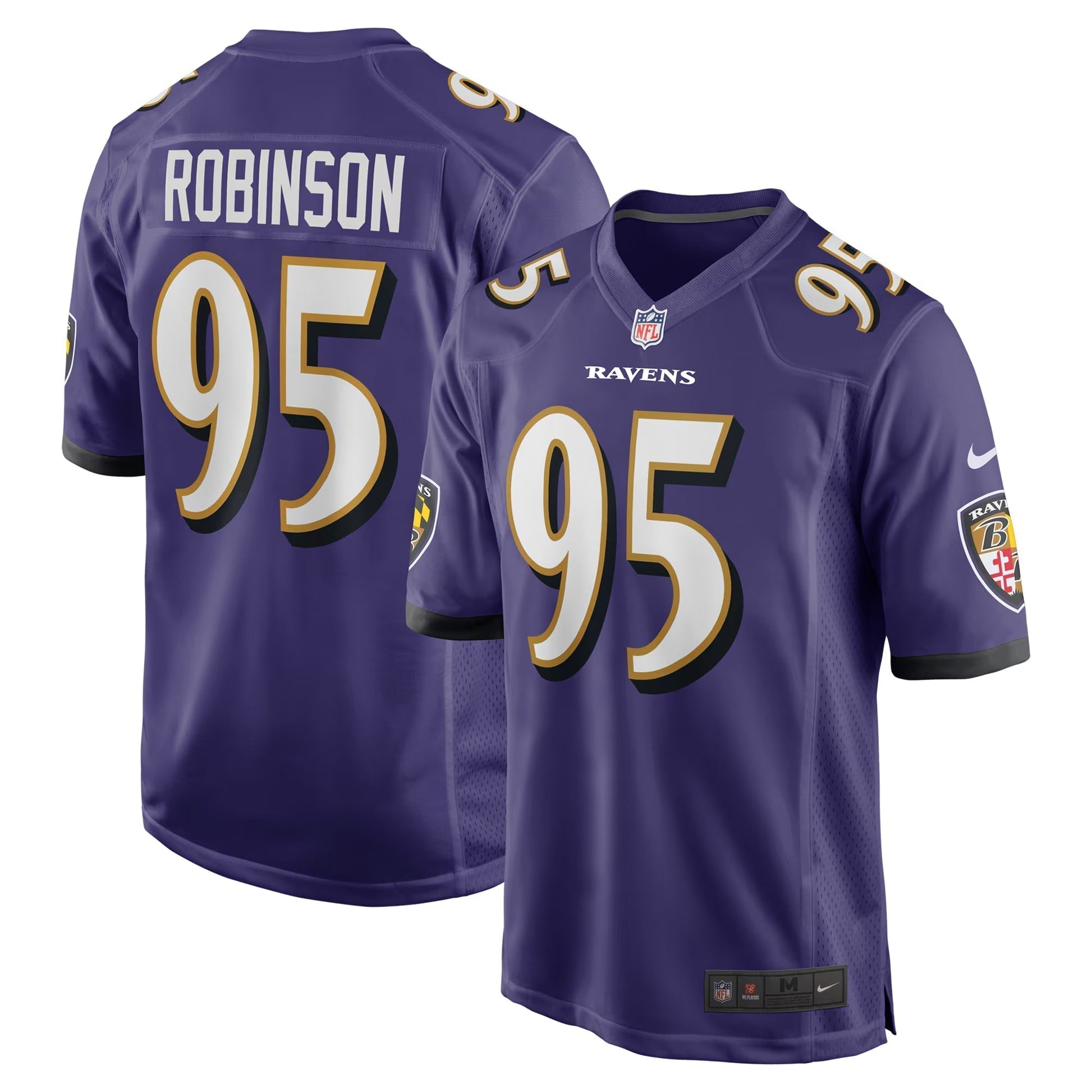 Baltimore Ravens Tavius Robinson Purple Team Game Jersey football jersey product view 1