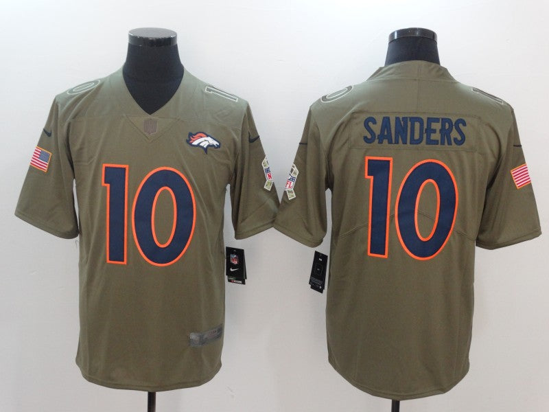 Men's Denver Broncos Emmanuel Sanders #10 Brown Game Jersey1 football jersey product view 1