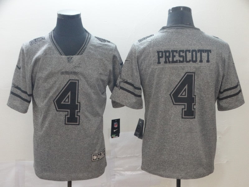 Men's Dallas Cowboys Dak Prescott #4 Gray Alternate Game Jersey1 football jersey product view 1