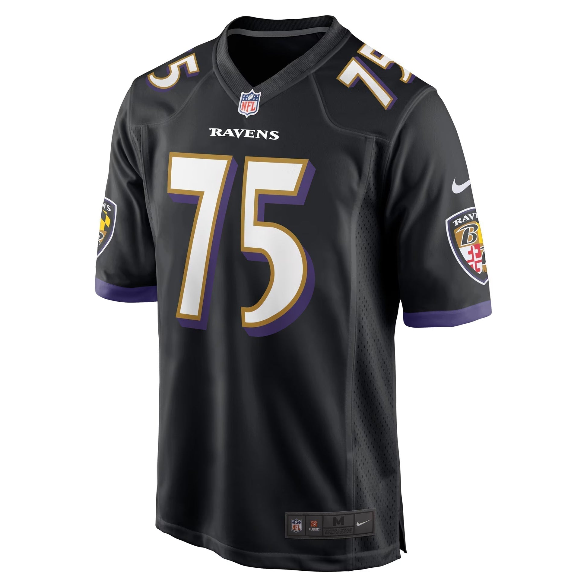 Baltimore Ravens Jonathan Ogden Black Retired Player Alternate Game Jersey football jersey product view 2