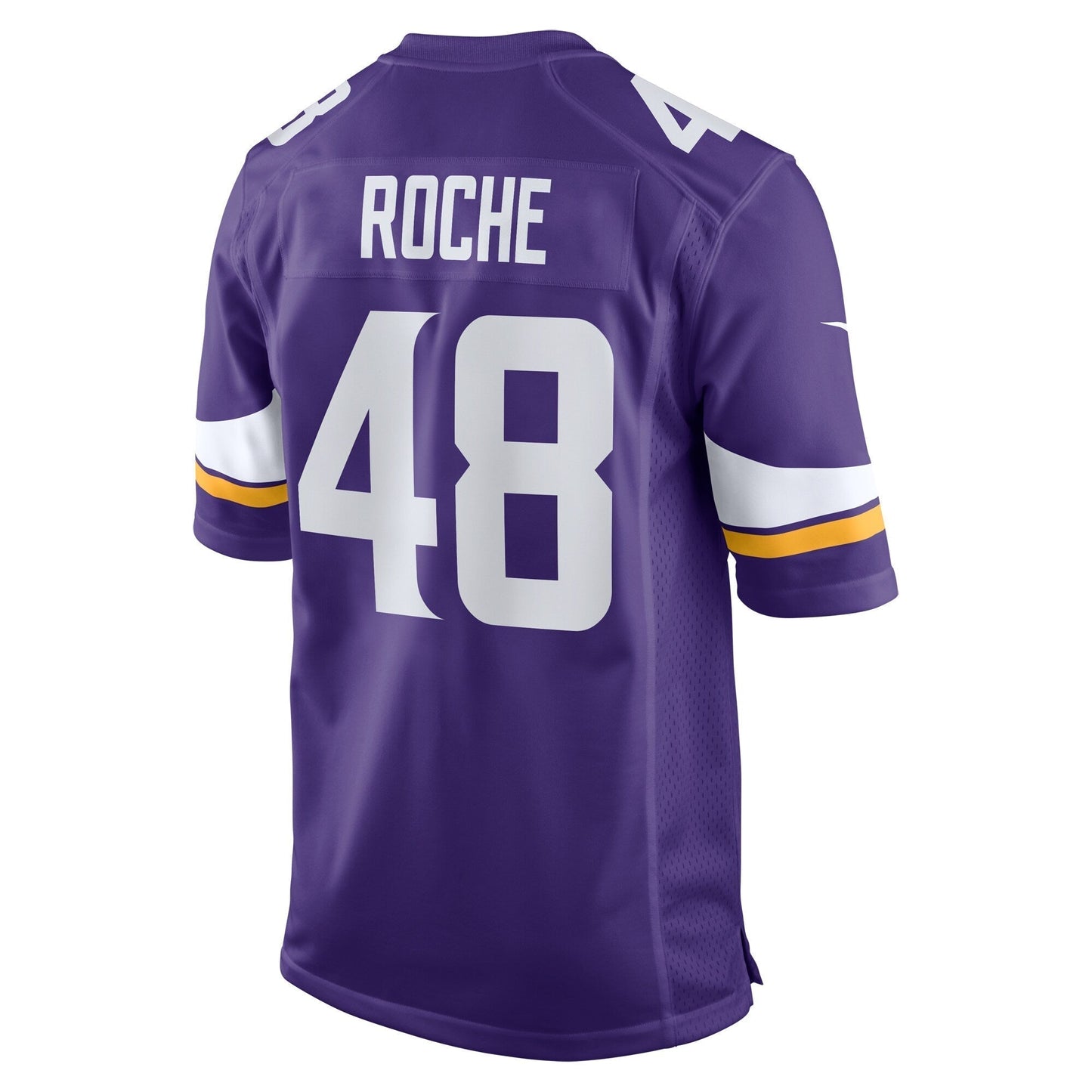 Quincy Roche Minnesota Vikings Team Game Jersey - Purple football jersey product view 3