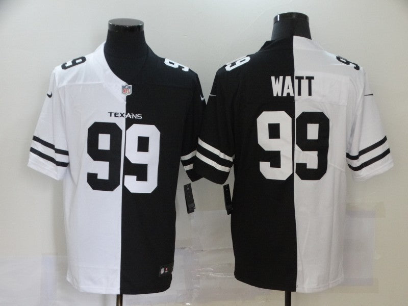 Men's Houston Texans J.J. Watt #99 Black/White Game Jersey1 football jersey product view 1