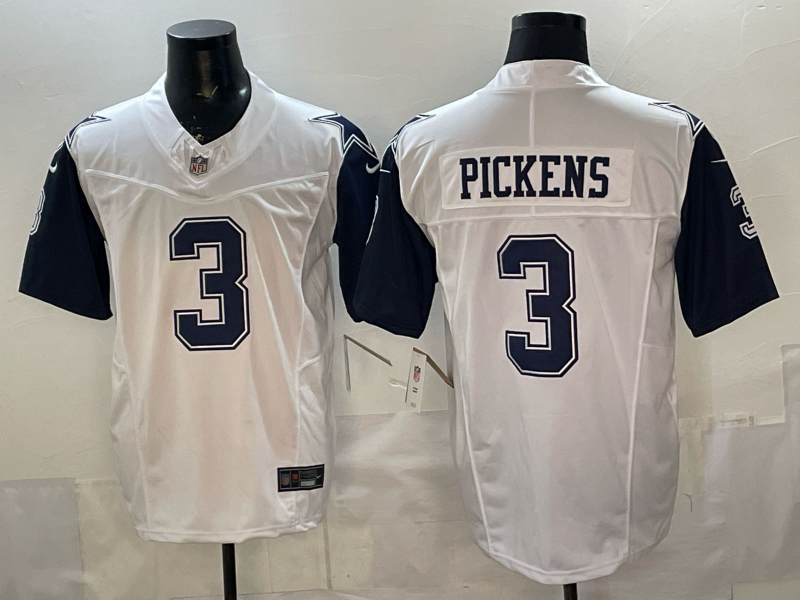 Men's Dallas Cowboys George Pickens White Alternate Game Team Jersey football jersey product view 1