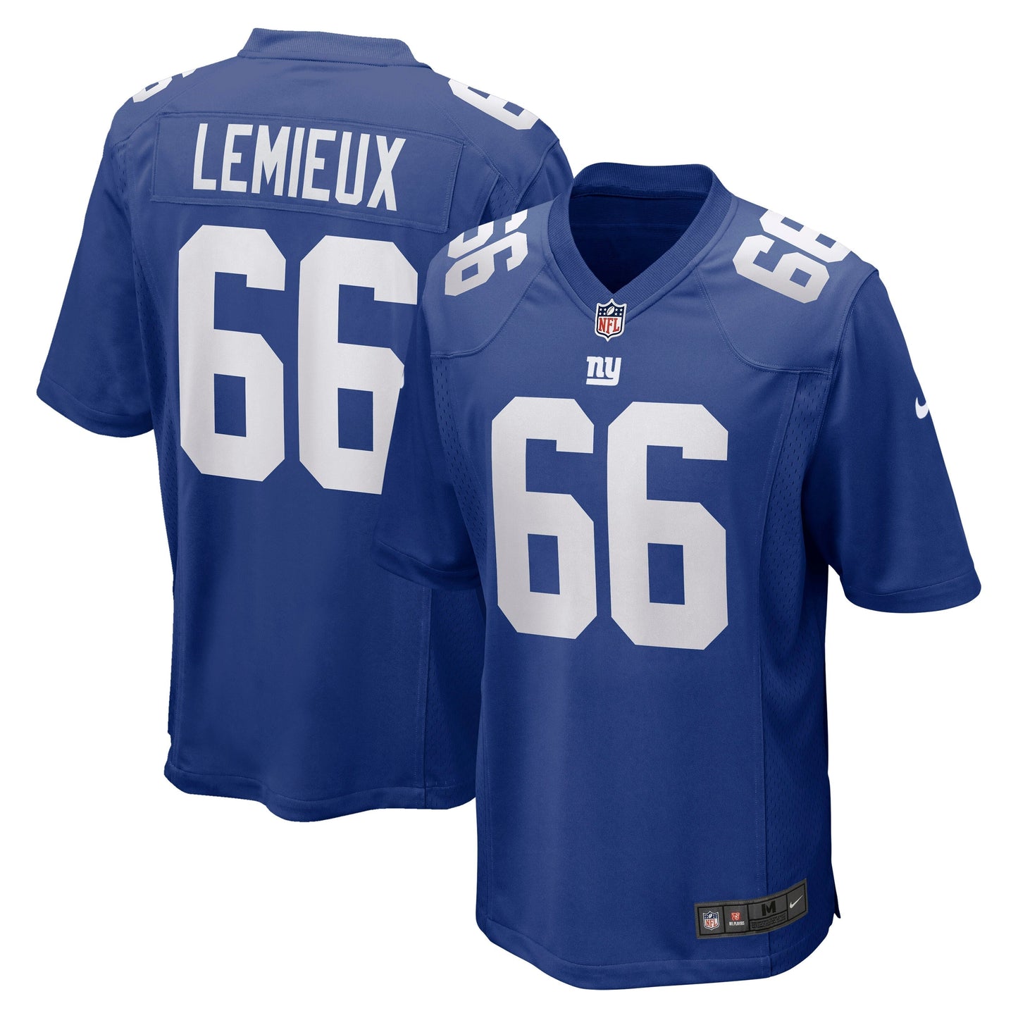 Shane Lemieux New York Giants Game Jersey - Royal football jersey product view 1