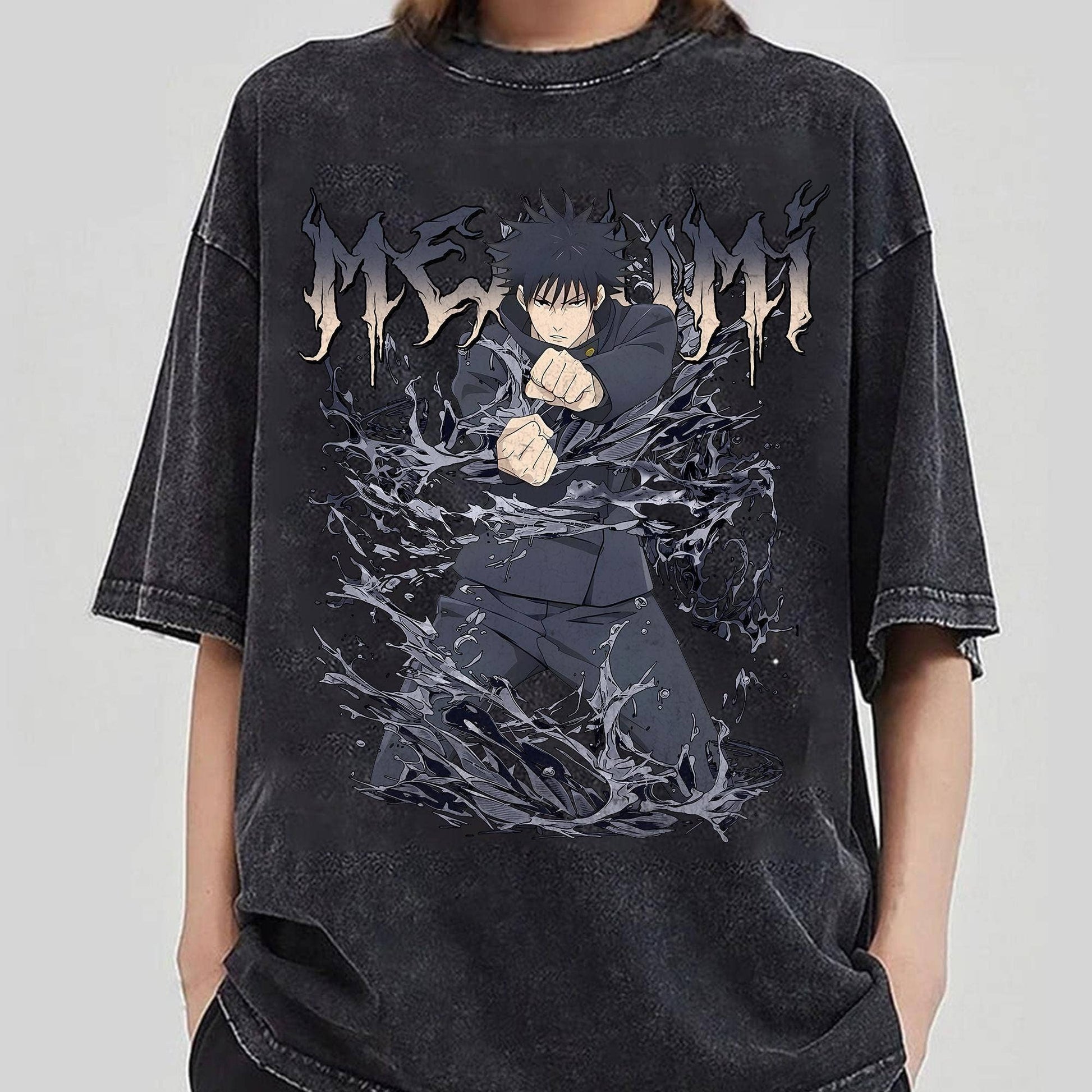 Mineral Jujutsu Kaisen Retro Anime Vintage Dark Manga Splash Unisex T-shirt, Sweatshirt, Hoodie, Long Sleeve Tee - T-Shirt, Sweatshirt, Hoodie