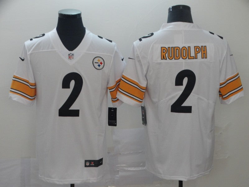 Men's Pittsburgh Steelers Mason Rudolph #2 White Game Jersey1 football jersey product view 1