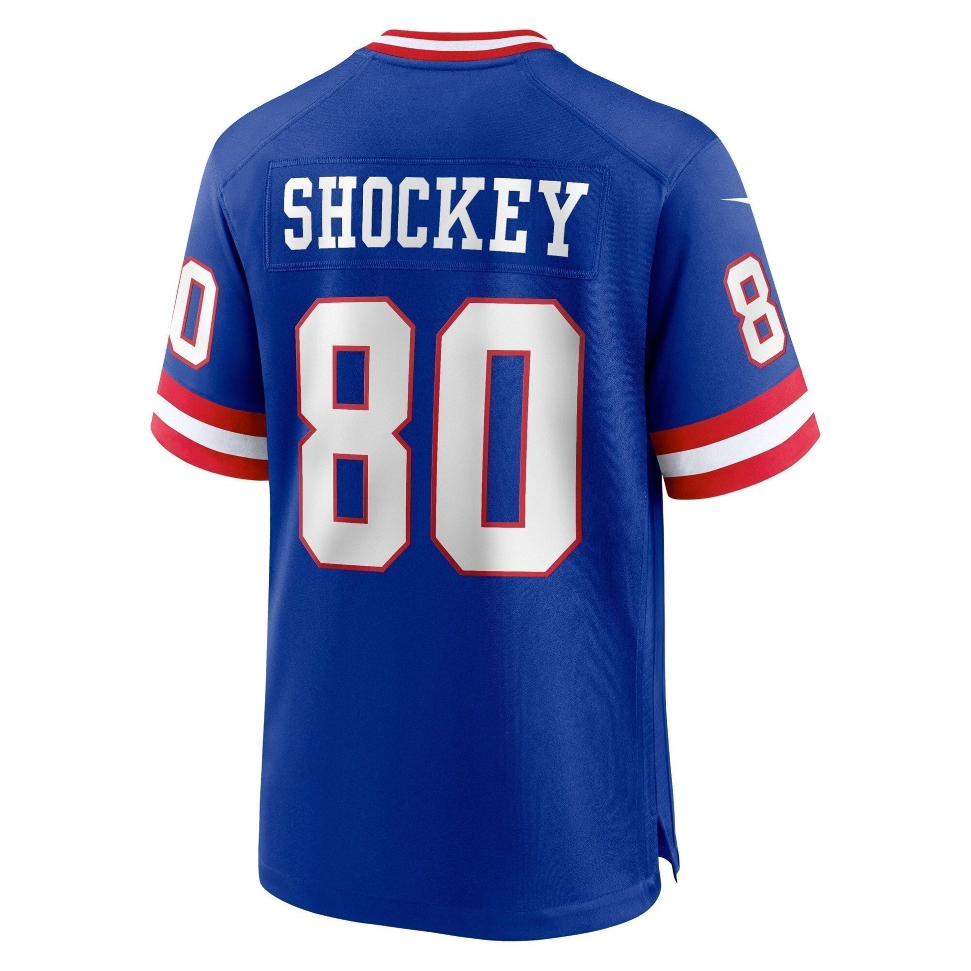 Jeremy Shockey New York Giants Classic Retired Game Jersey - Royal football jersey product view 3