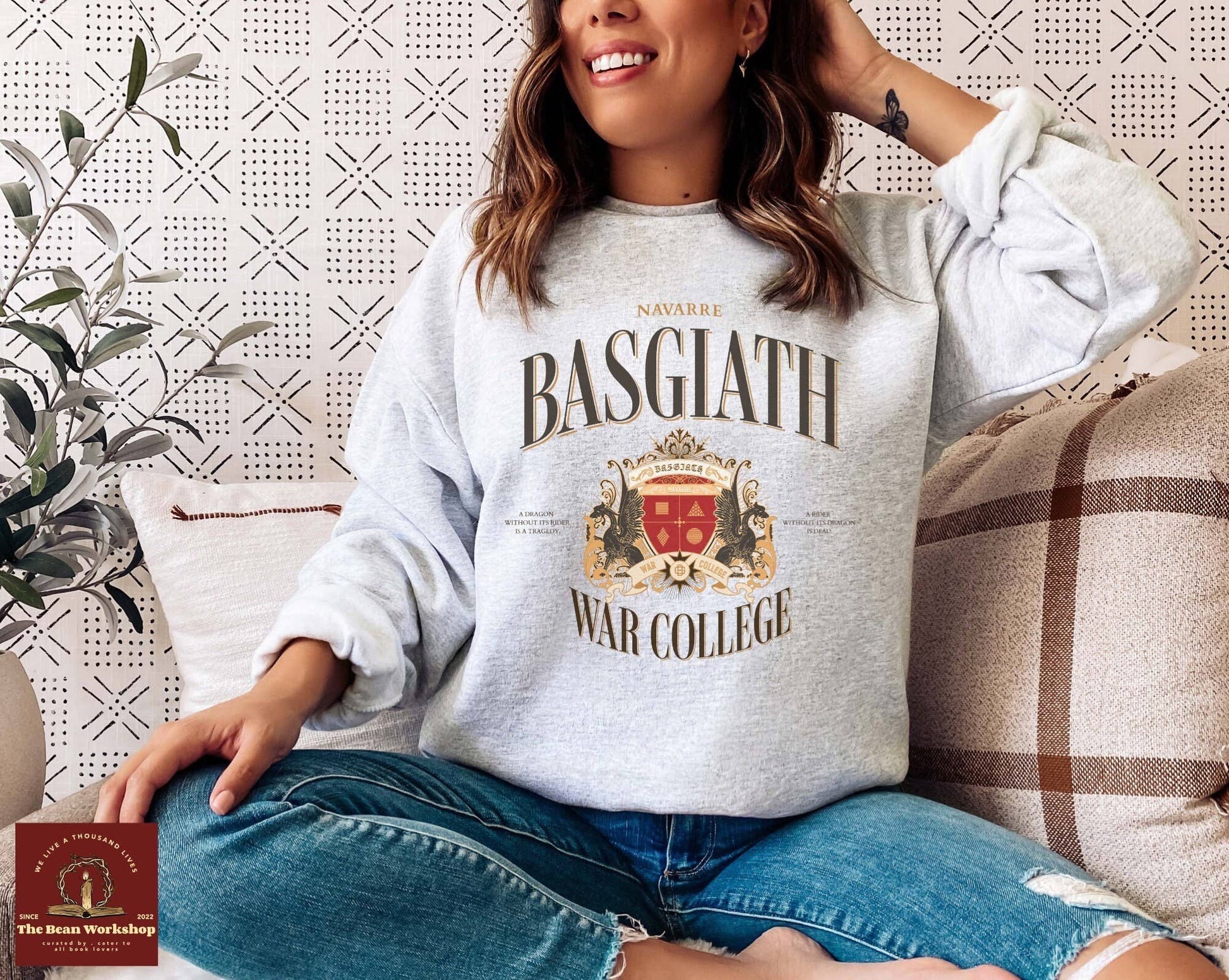 Fourth Wing Sweater - Basgiath War College Sweatshirt Gift Unisex T-shirt, Sweatshirt, Hoodie, Long Sleeve Tee - T-Shirt, Sweatshirt, Hoodie