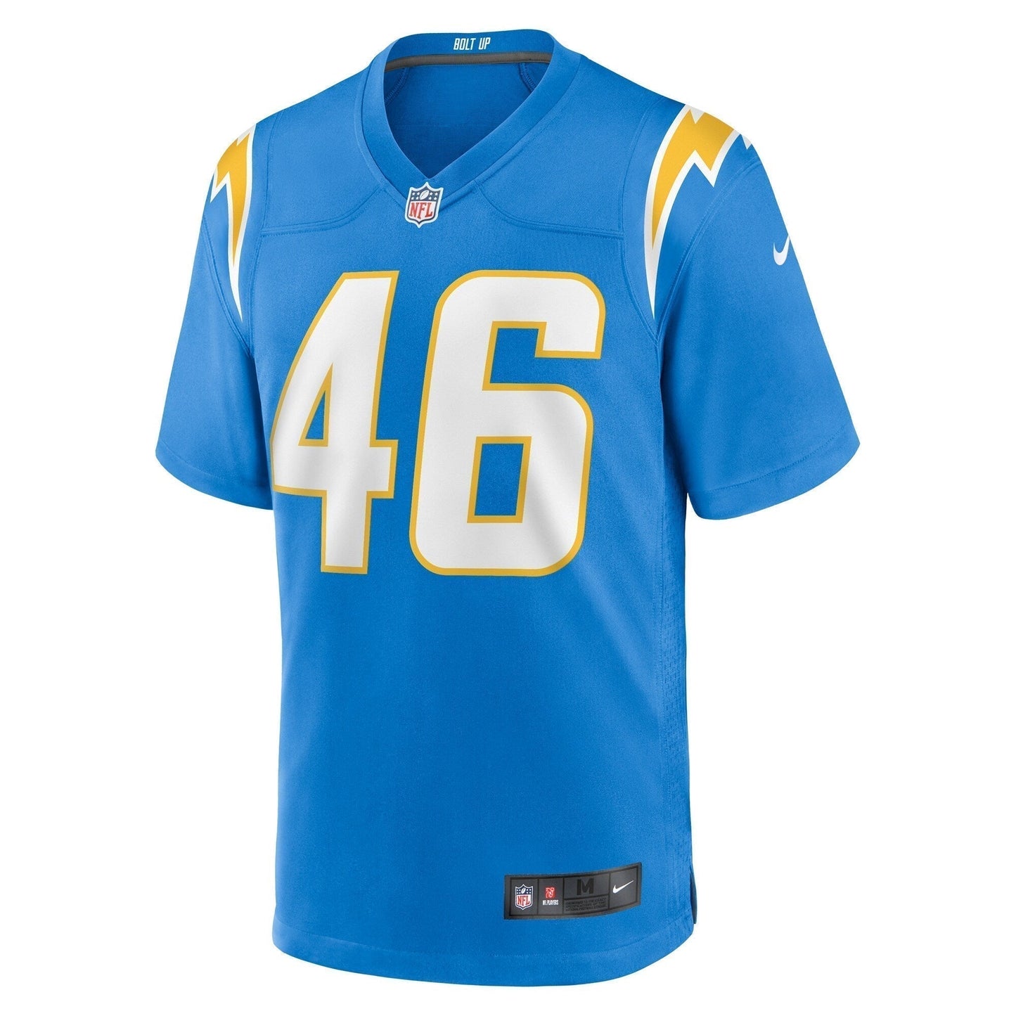 Zander Horvath Los Angeles Chargers Game Jersey - Powder Blue football jersey product view 2