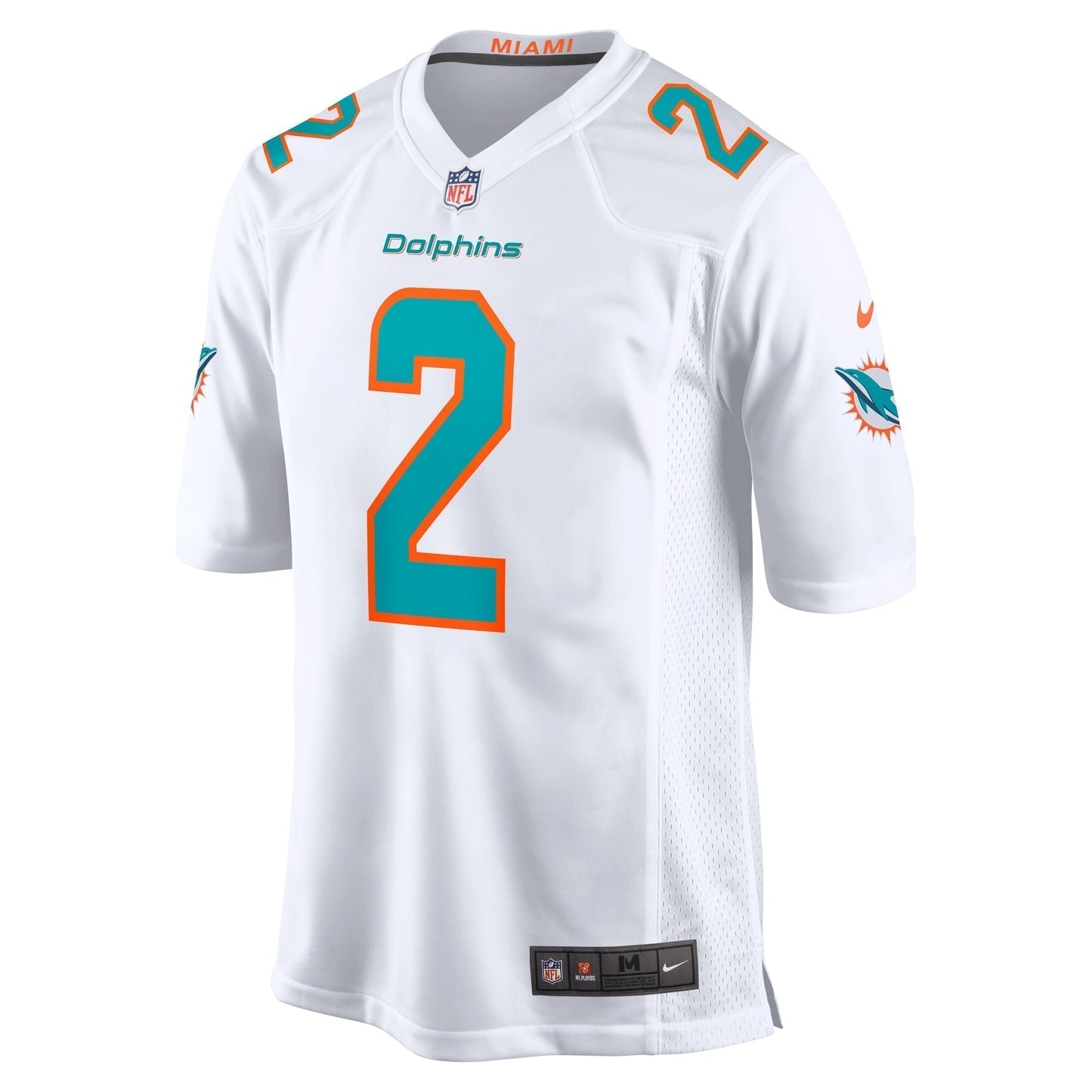 Bradley Chubb Miami Dolphins Game Jersey - White football jersey product view 2