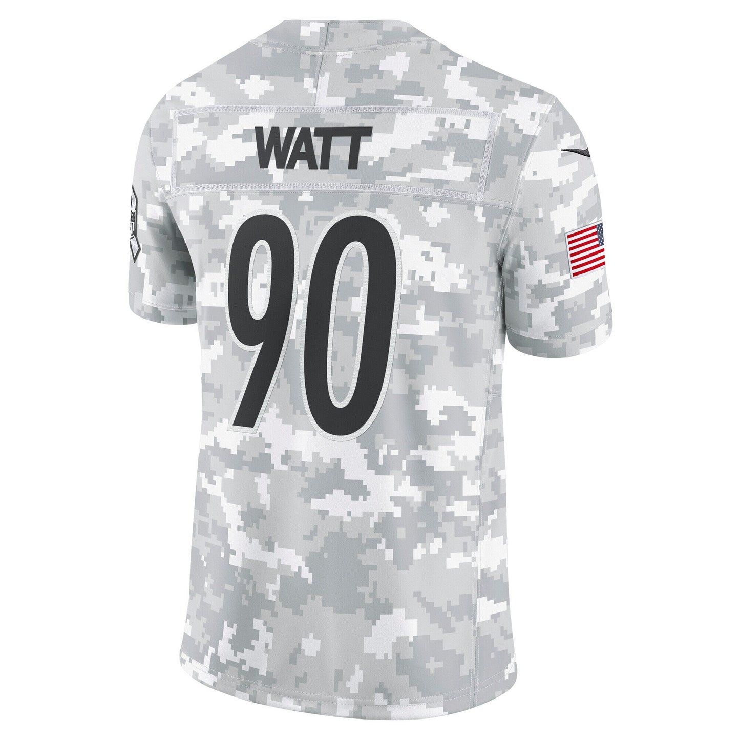 T.J. Watt Pittsburgh Steelers 2024 Salute to Service Limited Jersey - Arctic Camo football jersey product view 3