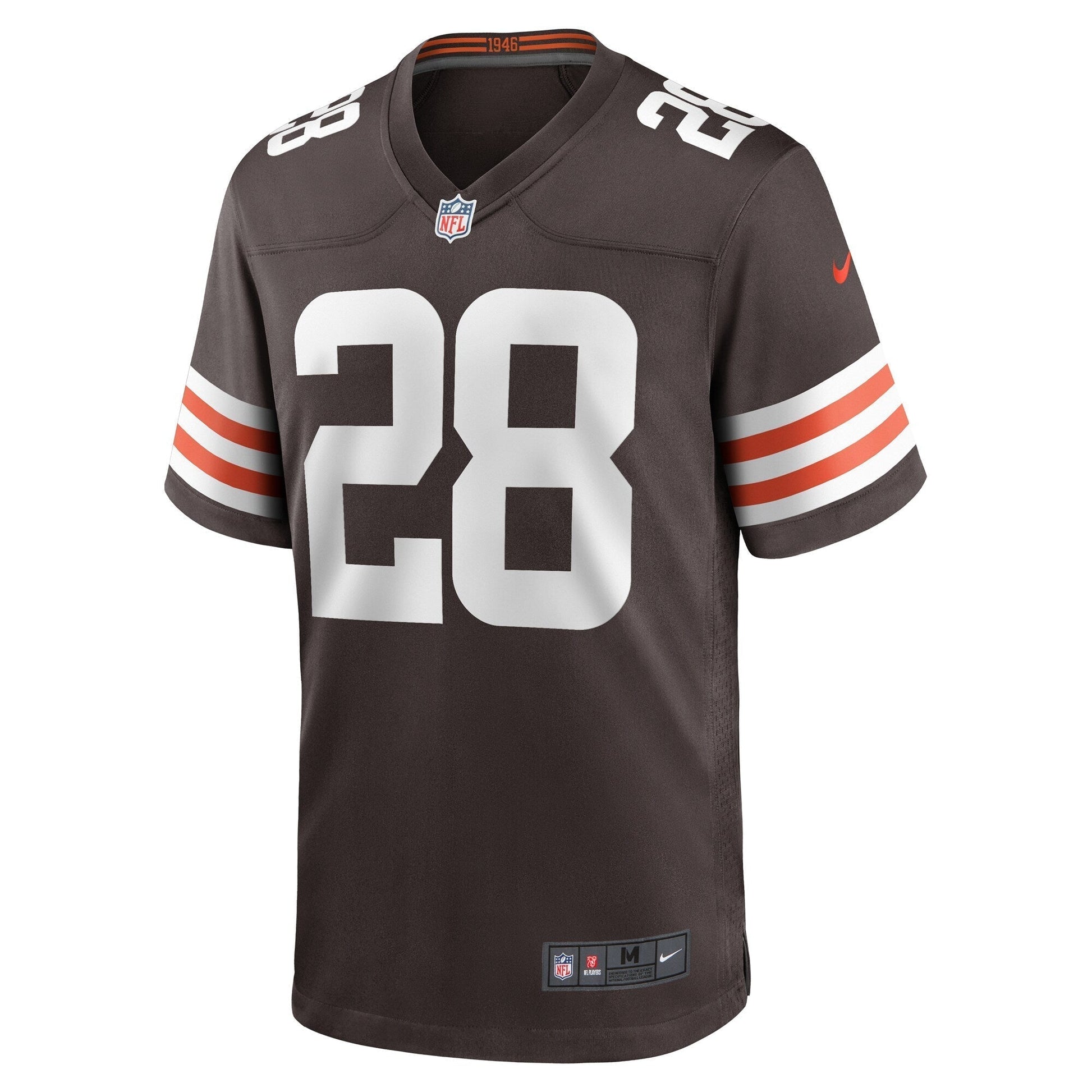 Mike Ford Cleveland Browns Team Game Jersey - Brown football jersey product view 2