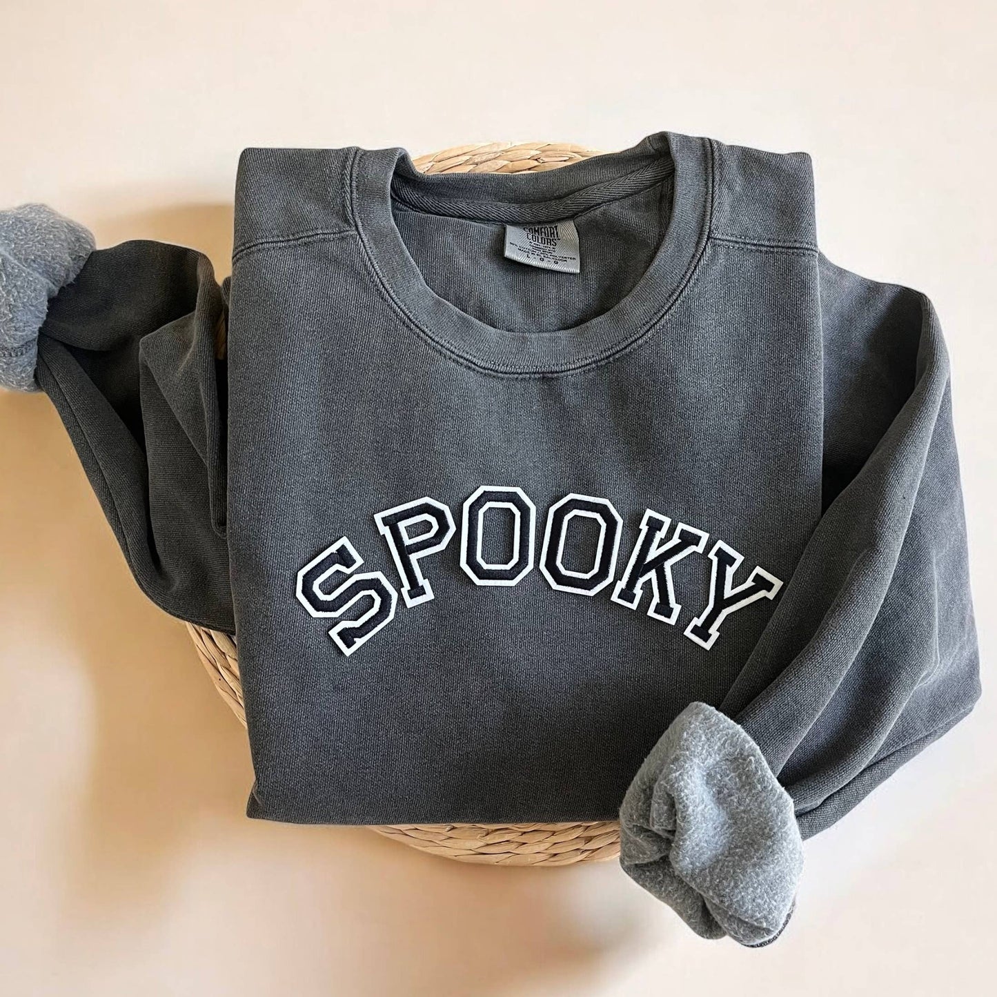 Comfort Colors Spooky Sweatshirt, Halloween Sweatshirt Unisex T-shirt, Sweatshirt, Hoodie, Long Sleeve Tee - T-Shirt, Sweatshirt, Hoodie